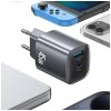 Ładowarka sieciowa USAMS CC290 T66 45W   GaN 1xUSB-A 1xUSB-C srebrny